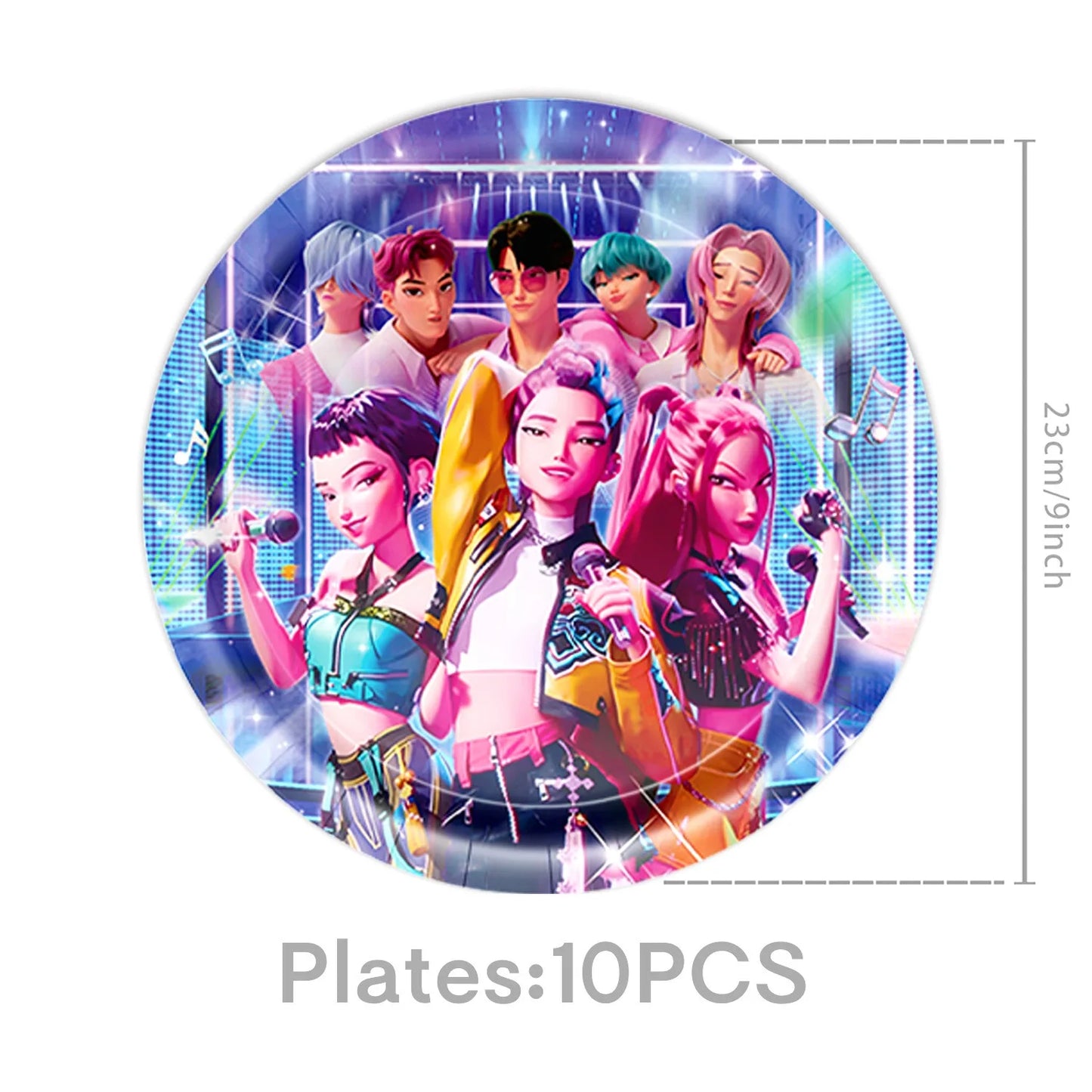 K Pop Birthday Party Decoration Tableware Set - Napkin Tablecloth Banner Paper Plates Slap Bracelets Stamps Baby Shower Suppl