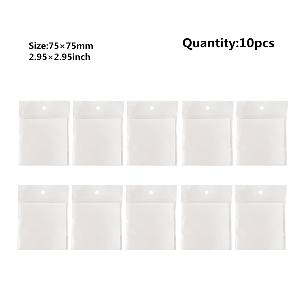 50 Sheets Transparent Sticky Note Pads Waterproof Self-Adhesive Memo Notepad School Office Supplies Stationery - 75x75-10pcs