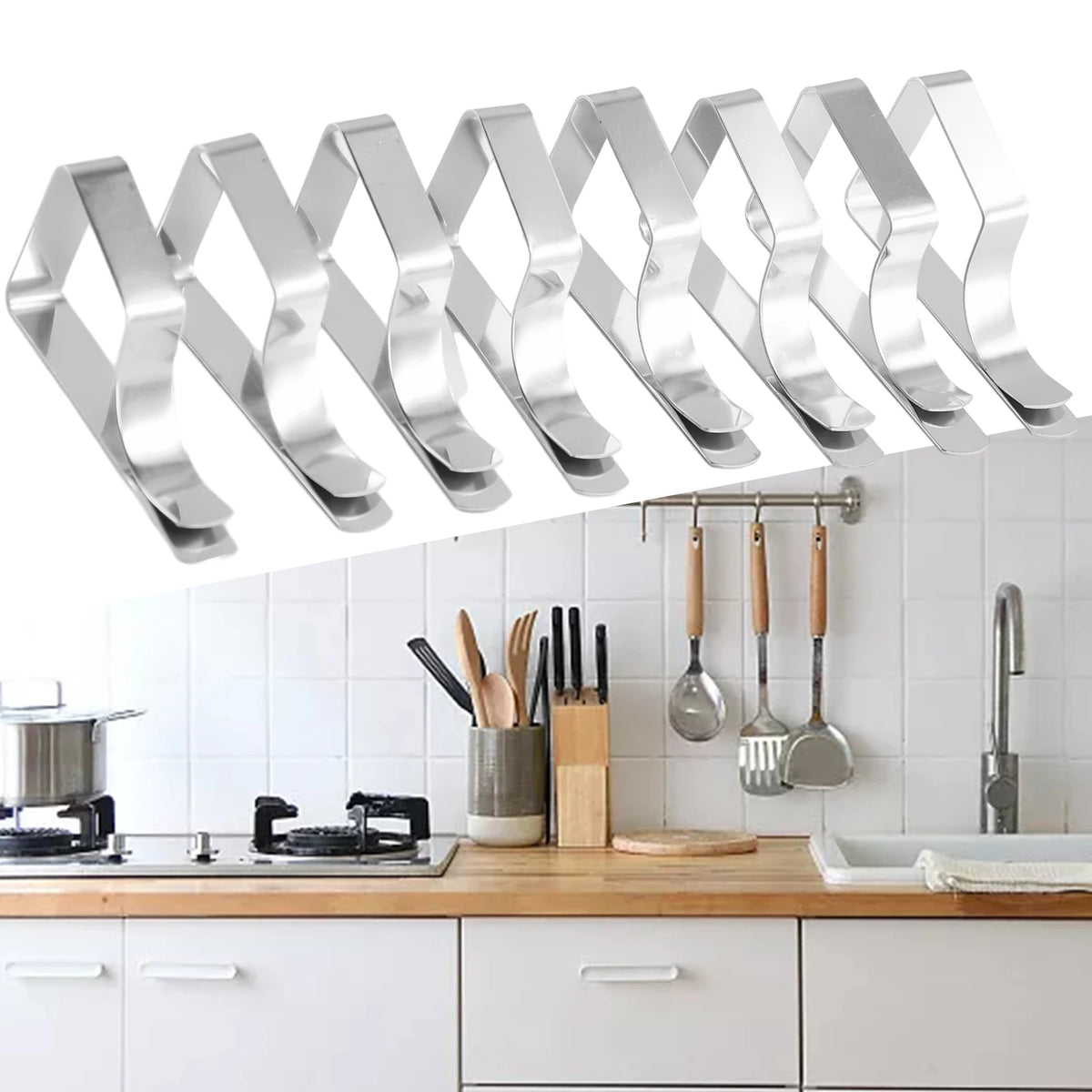 8 Pcs Stainless-Steel Table Cloth Clip Wedding Picnic Table Cover Clip Holder Round Tablecloth Stable Clips For Home Fixed Cl