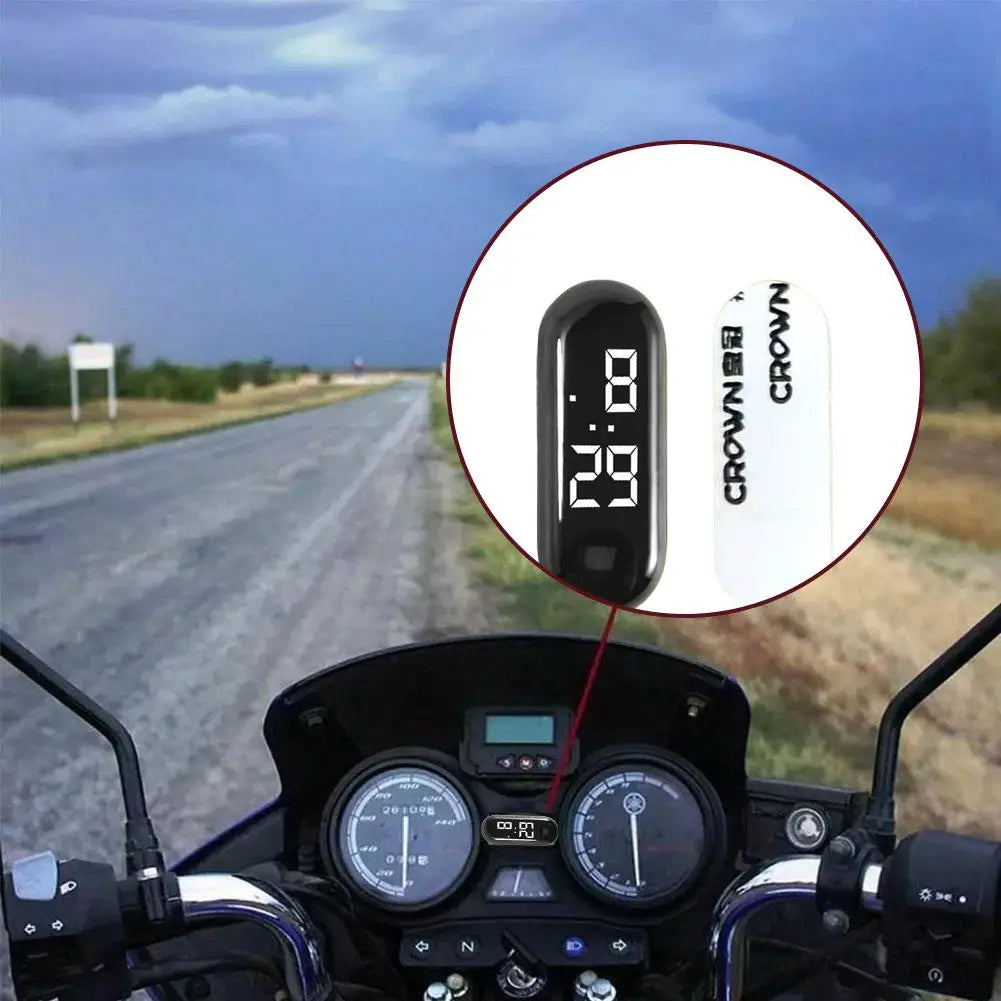 Luminous Motorcycle Car Clock Auto Internal Stick-On Mini Sport Waterproof Watch Mechanics Led Clocks Auto Ornament Accessori