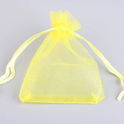 50/100pcs Colorful Organza Gift Bag 5x7 7x9 9x12 10x15 13x18cm Party Wedding Favors Candy Jewelry Packaging Drawstring pouche