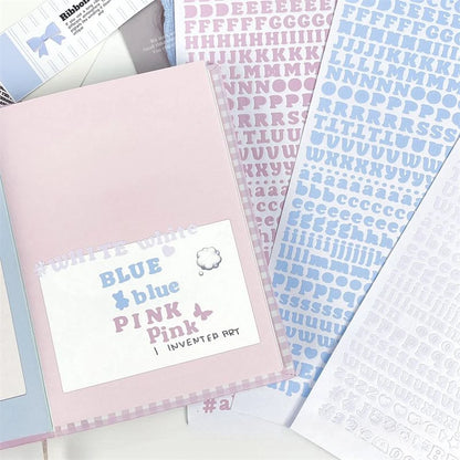 3Pcs Cute Colored Alphabet Letter Sticker Album Diary DIY Scrapbooking Journal Decorative Material Stickers
