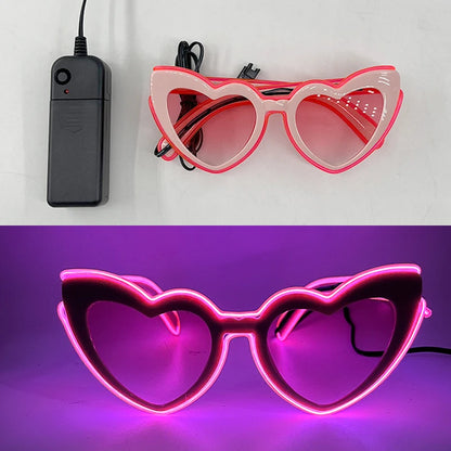 1PC Light Up LED Glasses Glow Sunglasses EL Wire Neon Glasses Glow in The Dark Party Supplies Neon Party Favors for Adults - 
