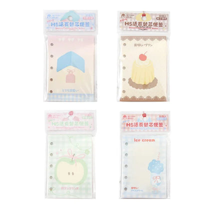 M5 30 Sheets Cute Colorful Loose Leaf Inner Page Journal Sketchbook Accessories Diary Office Supplies