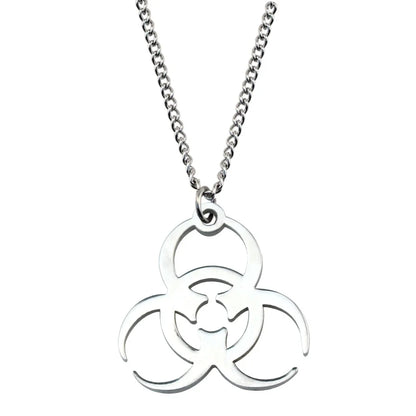Necklace Trendy Men And Women INS Street Punk Hip-Hop JewelryNew Stainless Steel Biochemical Logo Pendant