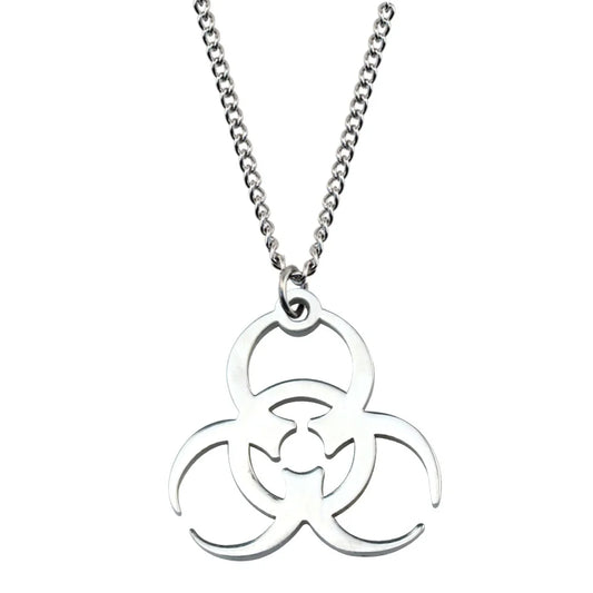 Necklace Trendy Men And Women INS Street Punk Hip-Hop JewelryNew Stainless Steel Biochemical Logo Pendant