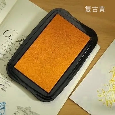 Vintage Color Inkpad For Stmaping Scrapbooking Material Big Size Stamps Decoraiton DIY Hobby Ink Pad - 4 yellow