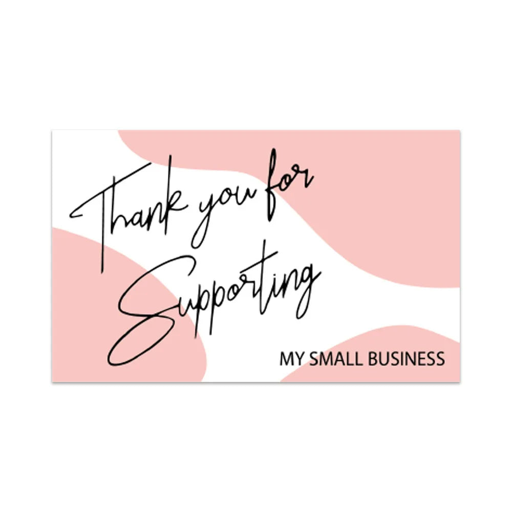 30/50Pcs Thank You Card Business Card Order Thank You Party Card for your support Small card Thank you - E / 30PCS-1Bag