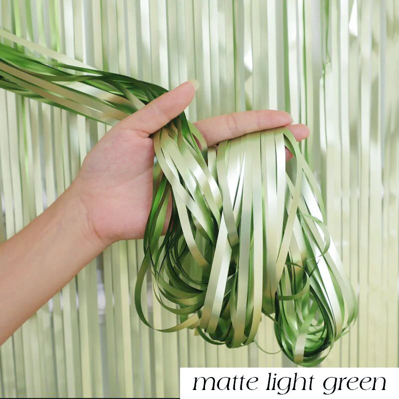 Top Matte Birthday Party Decoration Backdrop Foil Tassel Fringe Curtain Kids Adult Photo Booth Baby Shower Wedding Matte Drap
