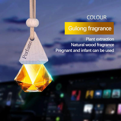 Auto Aromatherapy Fragrance Pendent Bottle Perfume Diffuser Automotive Decoration Car Hanging Glass Bottle Empty Perfume - Gu