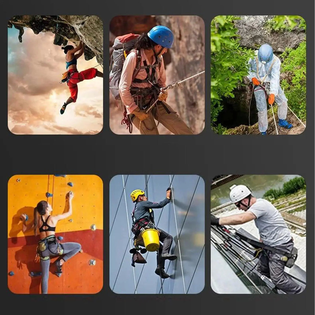 Rock Climbing Harness Lightweight & Ventilated for Sport Climbing Rappelling, UIAA/CE Certified, Adjustable Leg Loops