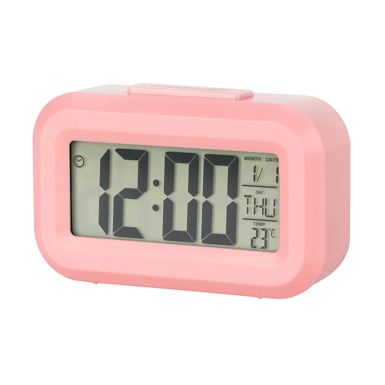Alarm Clock Digital Clock LED Electronic With Backlight Snooze Calendar For Home Office Desktop Table Screen Display Watch - 