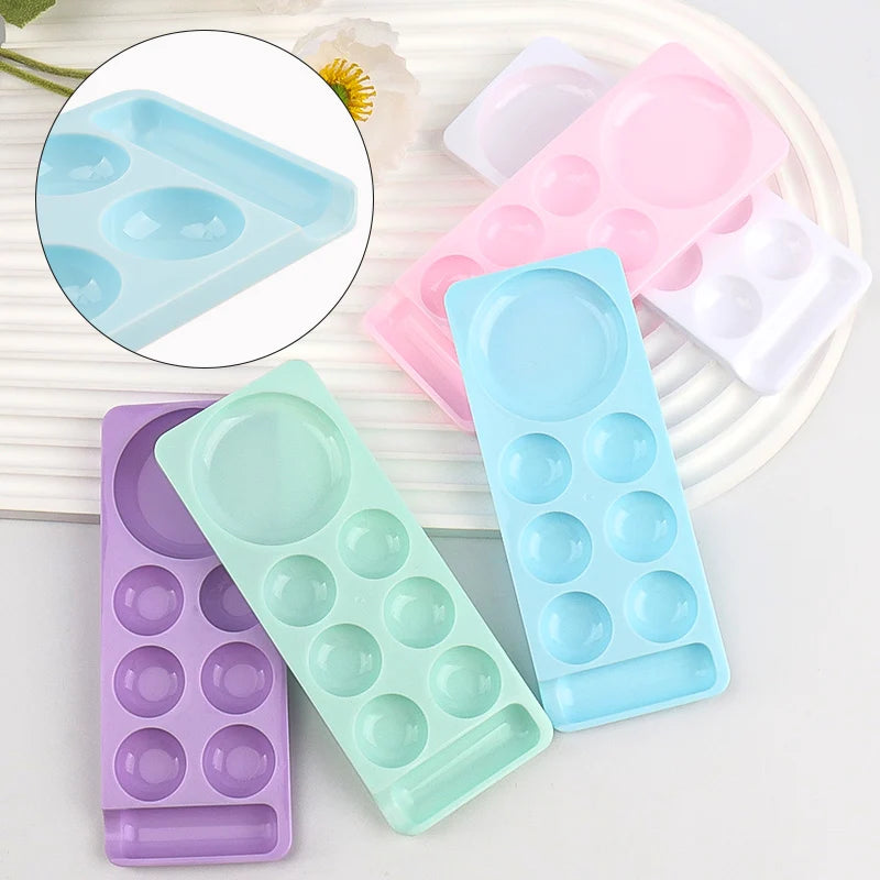 Nail Art Palette False Nail Tips Mixing Color Drawing Pallet Polish Display Shelf Manicure Tools Footprint Paints Nail Polish