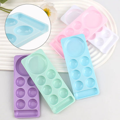 Nail Art Palette False Nail Tips Mixing Color Drawing Pallet Polish Display Shelf Manicure Tools Footprint Paints Nail Polish