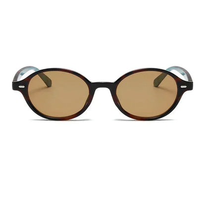 Retro Small Oval Sunglasses Women Men Rivets Shades Fashion Eyewear Luxury Sun Glasses UV400 Female