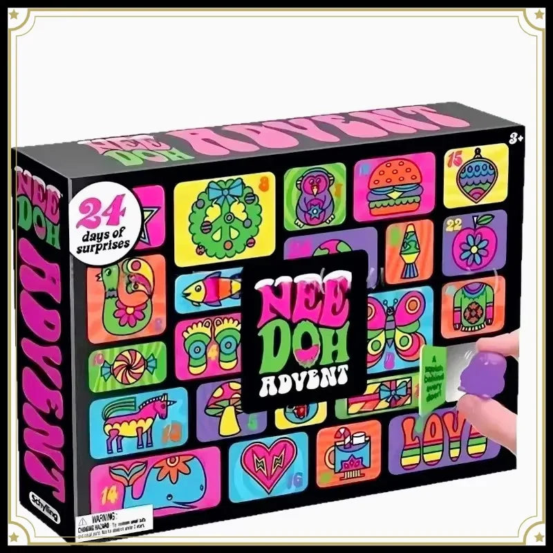 2026 NeeDoh Advent Calendar Gift for Children 24 Day 3D PVC Dolls Countdown Christmas 2026 New Year Surprise Gifts