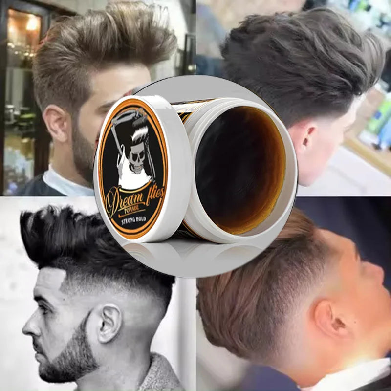 Vintage Style Hair Pomade for Men - Strong All Day Hold, Classic Shine & Slick Back Look, Water-Based, Non-Greasy