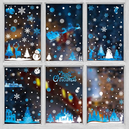 Window Stickers Christmas Decoration for Home New Year Santa Wall Sticker Navidad Gift Festival Party Xmas Window Decor Decal