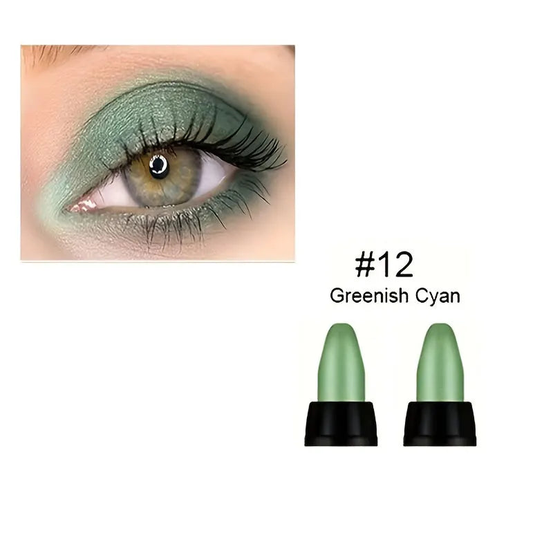 16 Colors Pearlescent Eyeliner, Color Glitter Waterproof Long-Lasting Eye Makeup Non-smudge Eyeliner - 12