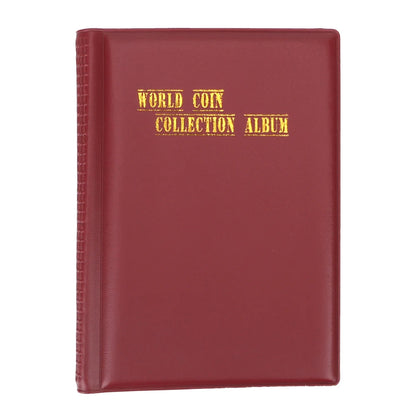 Multi-kinetic Coin Collection Gifts PVC Coins Collection Book For Collector Coin Collectors Coin Album - Red