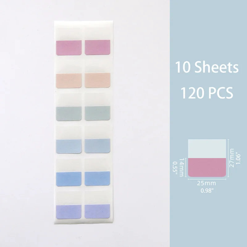 10 Sheets Sticky Index Tabs Colored Book Sticky Tabs for Notebooks Page Tabs for Notebooks File Classification - E