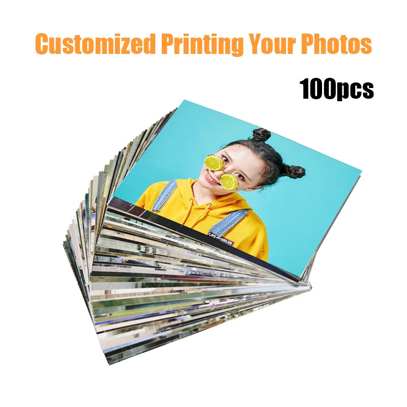50pcs/100pcs Customized Printing Your Photos Pets Kids Baby Landscape Photos Pictures Print Important Moment Child Growth Rec