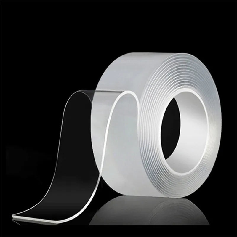 1m 2m 3m 5m Nano Tape Double Sided Tape Transparent Reusable Waterproof Adhesive Strong Tapes Cleanable Kitchen Bathroom Supp