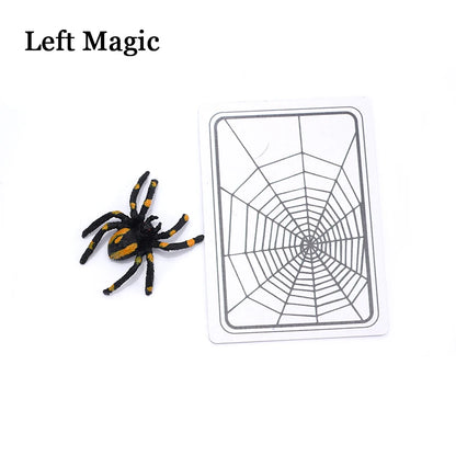 Spider And Net Magic Trick The Web Cards Toys Magician Gimmick Illusion Closed-Up Magia Props Halloween Gift East To Do