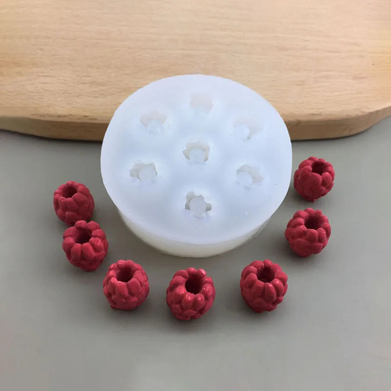1Pc Blueberry Raspberry Candle Mold Simulation Fruit Fondant Silicone Mould DIY Chocolate Cookie Baking Mold Cake Decor Suppl