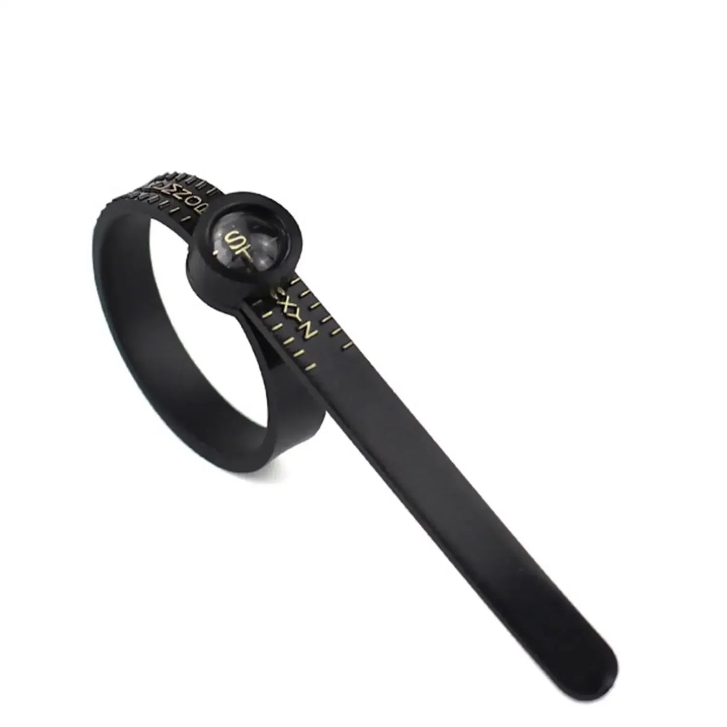 Ring Sizer with Magnifier - US/UK/EU/HK Jewelry Measuring Ruler for Finger Size Ring Size Measuring Tool - UK Size Black
