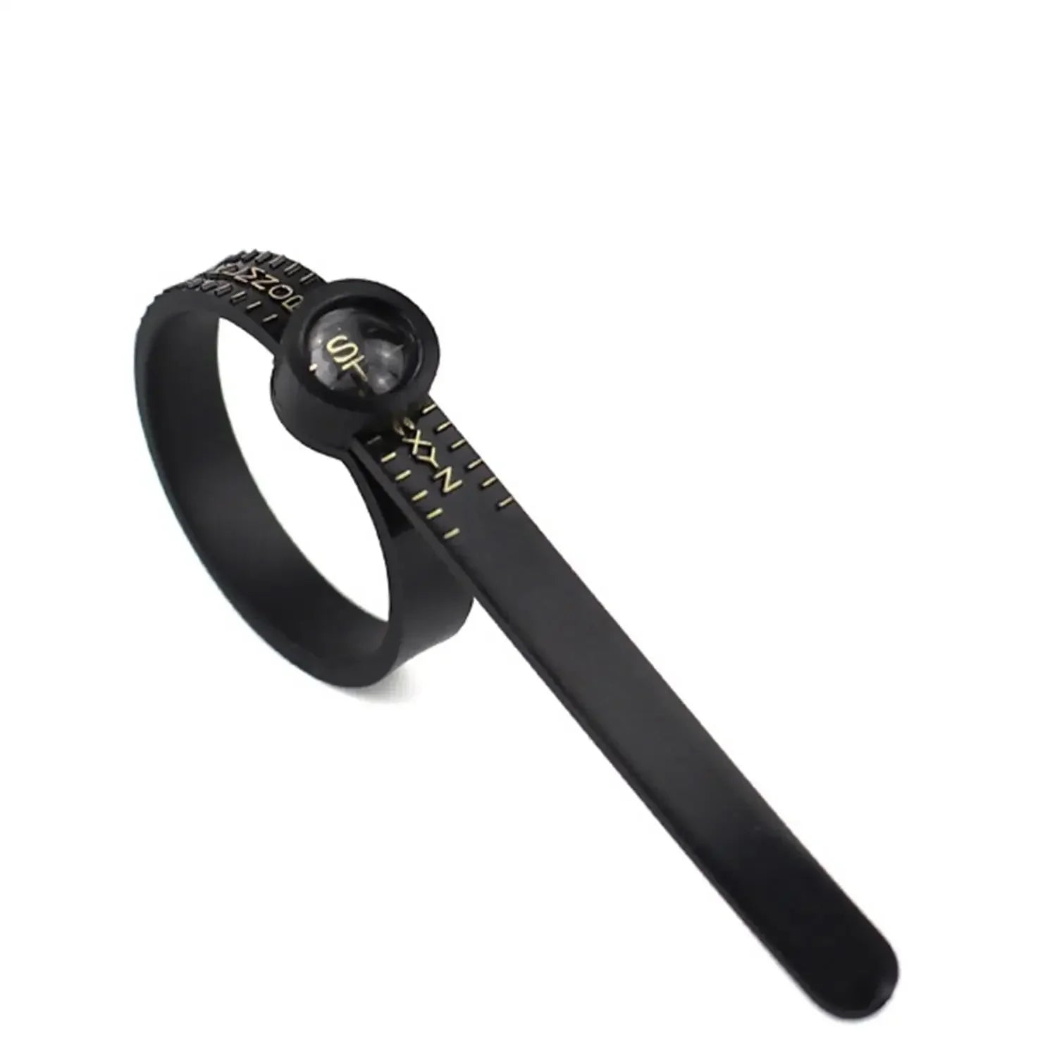Ring Sizer with Magnifier - US/UK/EU/HK Jewelry Measuring Ruler for Finger Size Ring Size Measuring Tool - UK Size Black