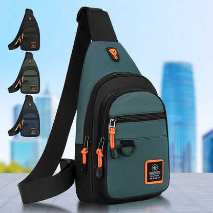 Men's Leisure Outdoor Hiking Bike Shoulder Bag, Waterproof Sports Crossbody Bag, Travel Backpack, Men's Chest Bag, Shoulder B