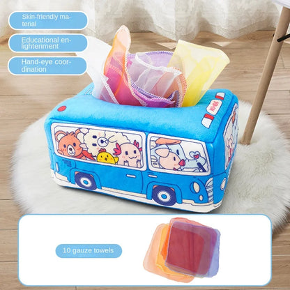 Baby Montessori Toy,Magic Tissue Box,Educational Learning Activity Sensory Toy For Kids Finger Exercising Busy Board Baby Gam