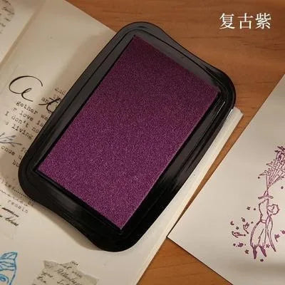 Vintage Color Inkpad For Stmaping Scrapbooking Material Big Size Stamps Decoraiton DIY Hobby Ink Pad - 11 violet