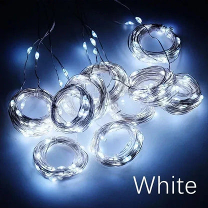 3M LED Curtain String Lights Fairy Decoration USB Holiday Garland Lamp 8 Mode For Home Garden Christmas Party New Year Weddin