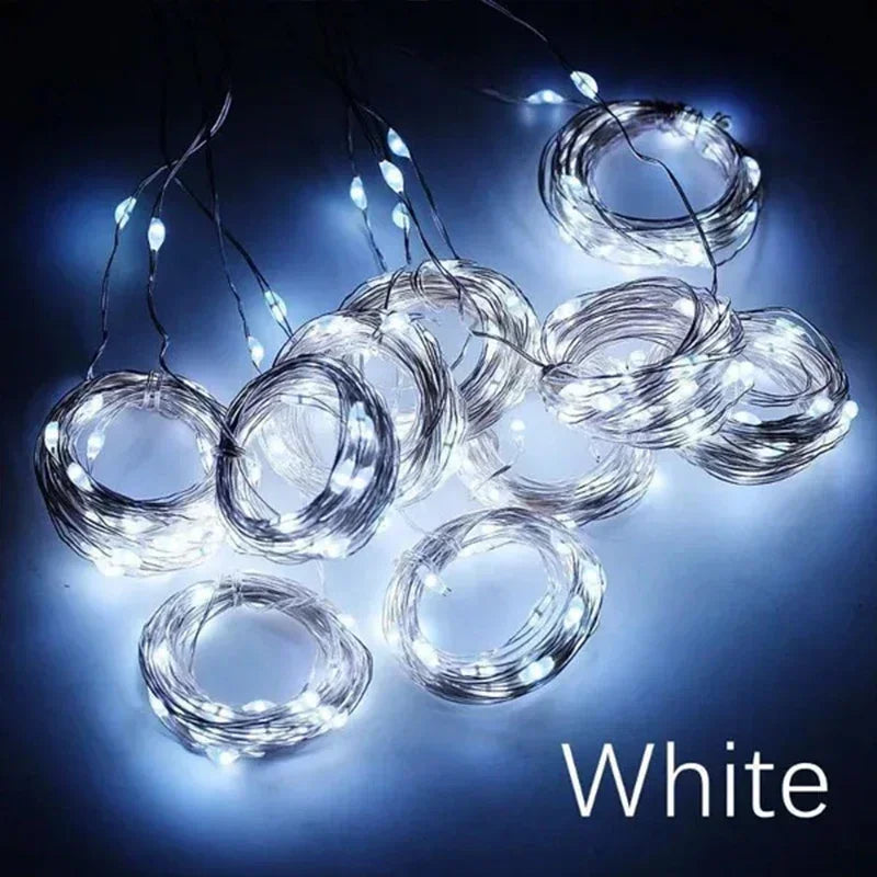 3M LED Curtain String Lights Fairy Decoration USB Holiday Garland Lamp 8 Mode For Home Garden Christmas Party New Year Weddin