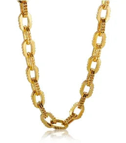Stainless Steel Vintage Textured Delicate Necklace - C22