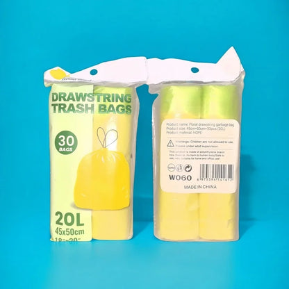 45x50cm Scented Drawstring Trash Bags - Thickened Large Fragrant Garbage BagswithHandles, 4 Scents (Rose/Lavender/Lemon/Vanil