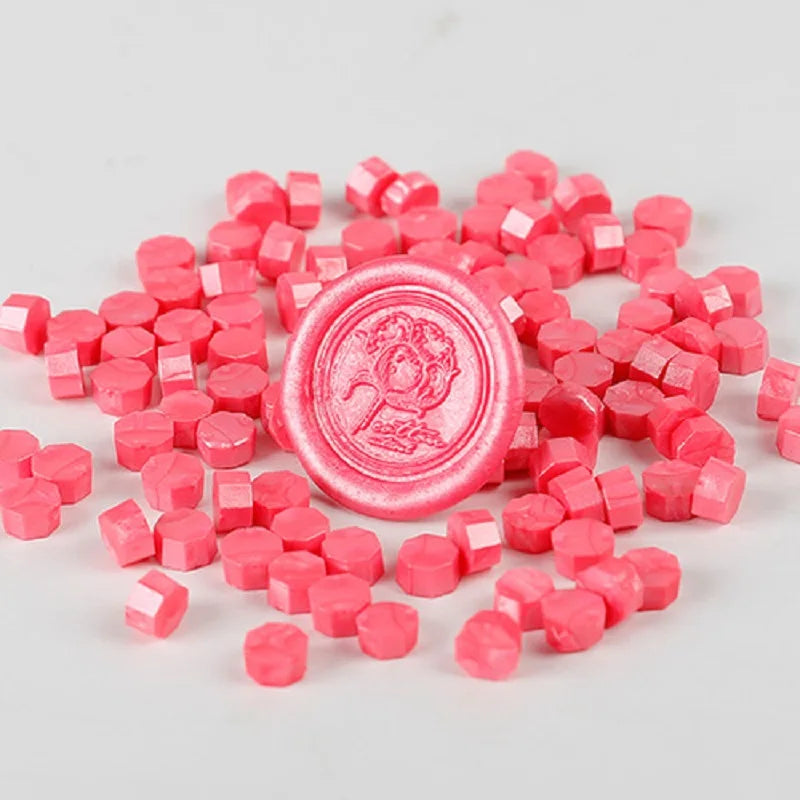 200 Pcs Wax Print Beads Wax Seal for Stamps Wax Lacquer for Seals Retro Sealing Gold Wedding Birthday Lacre for Card Making -