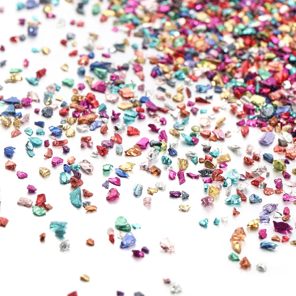 30g/Box Crushed Glass Stones Resin Filling Irregular Broken Stone for DIY Epoxy Resin Mold Crafts Nail Art Decoration Materia