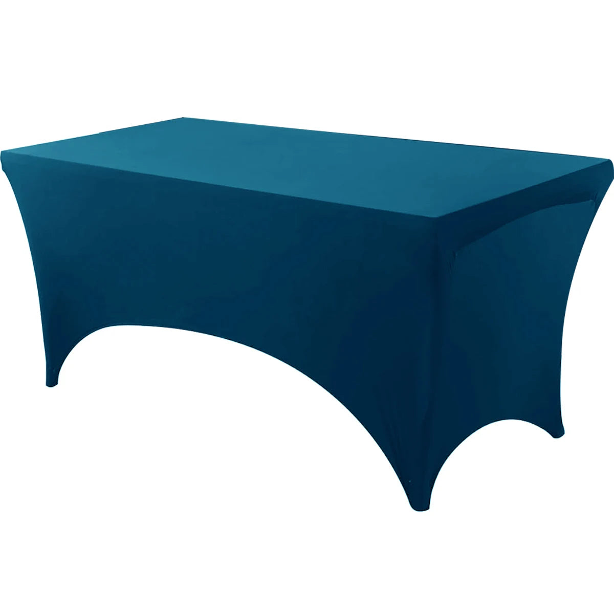 Spandex Tablecloth Tight Fitted Washable and Wrinkle Resistant Stretch Rectangular Patio Table Cover for Event Wedding Partie