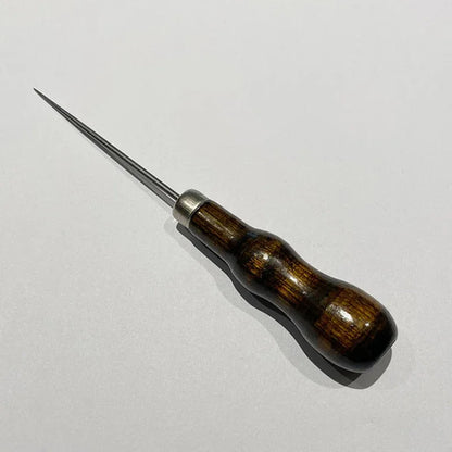 1pcs Durable Awl Tools With Wooden Handle Diy Leather Crafts Punch Tools Leather Hole Punches Stitching Tools Handmade Suppli