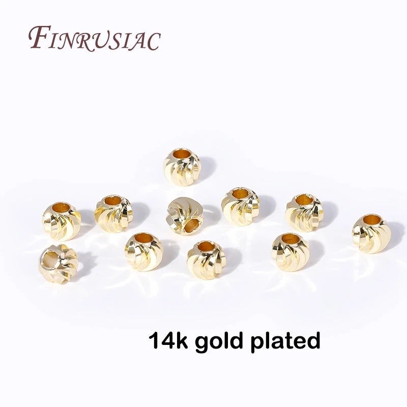 18K Gold Plated Spacer Bead For Jewelry Making,2.5-6mm Beads Separators,Decorative Beads For Bracelets,DIY Accessories