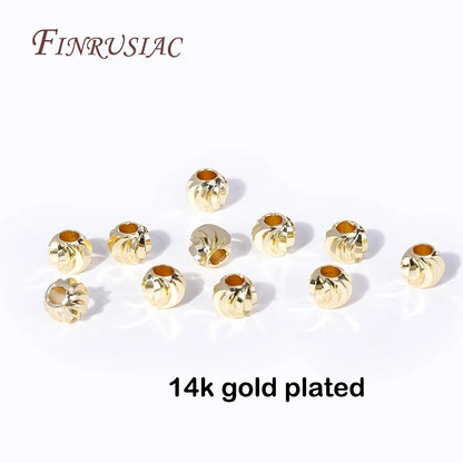 18K Gold Plated Spacer Bead For Jewelry Making,2.5-6mm Beads Separators,Decorative Beads For Bracelets,DIY Accessories