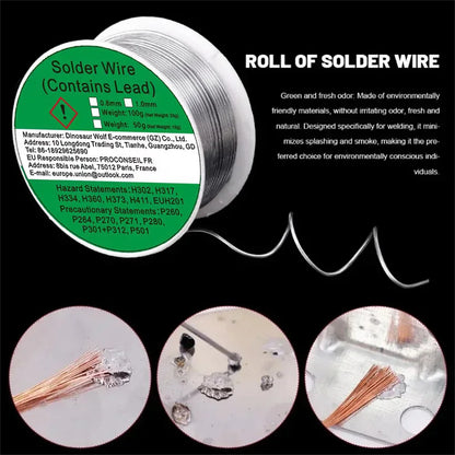 0.8mm 1.0mm 20g 50g 100g Soldering Tin Wire Tin Melt Rosin Core Solder Soldering Wire Roll No-clean FLUX 2.0%