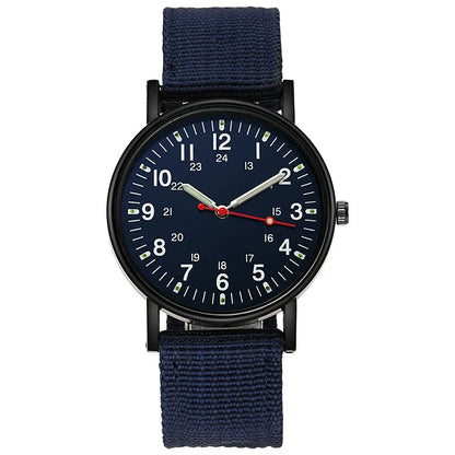 2023 Fashion Men Watches Fashion Mens Quartz Watch Luminous Hands Male Clock Big Dial Waterproof Man Wristwatch - Blue