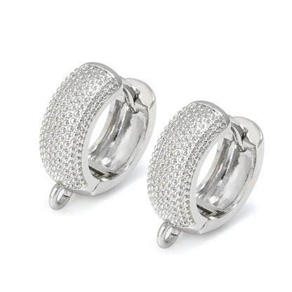 Silver Color Brass Earring Hooks for DIY Jewelry Making Handmade Silver Color Jewelry Accessories Findings Eawires - Rhodium 