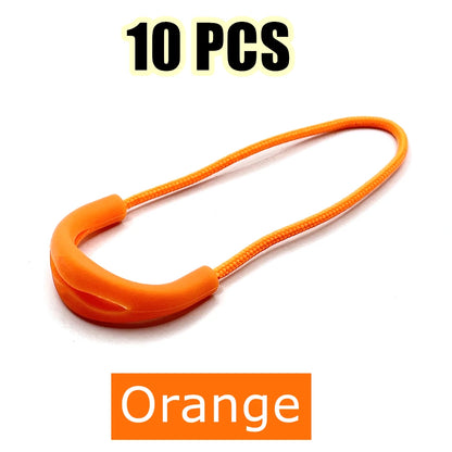 10 Pcs/Pack Mix Color Zipper Pull Cord Zipper Head Pull Puller End Fit Rope Tag Fixer Zip Cord for Garment Bags Accessory - O