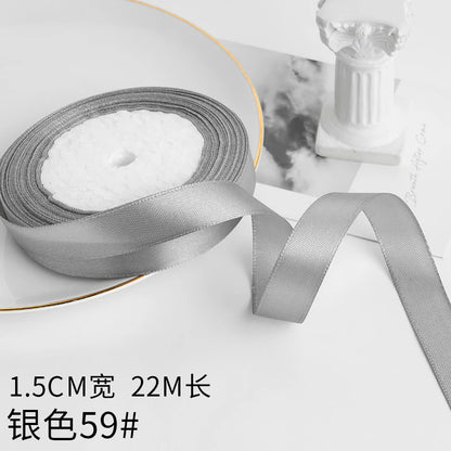 Wusmart 22Meters/Roll 1.5cm Single Face Satin Ribbon DIY Handmade Crafts Fabric Christmas Wedding Decoration Silk Ribbons - 5