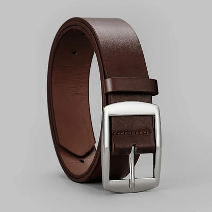 New Luxury Belt for Men PU Leather Belt Metal Pin Buckle Famous Brand Designer Waist Strap Belt for Jeans Plus Size